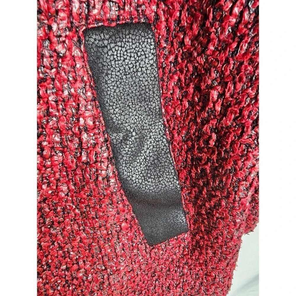 Alberto Makali XL 3/4 sleeve Burgundy Textured Jacket‎ kimono. Designer. Artzy